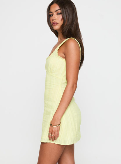 Dasha Mini Dress Lemon