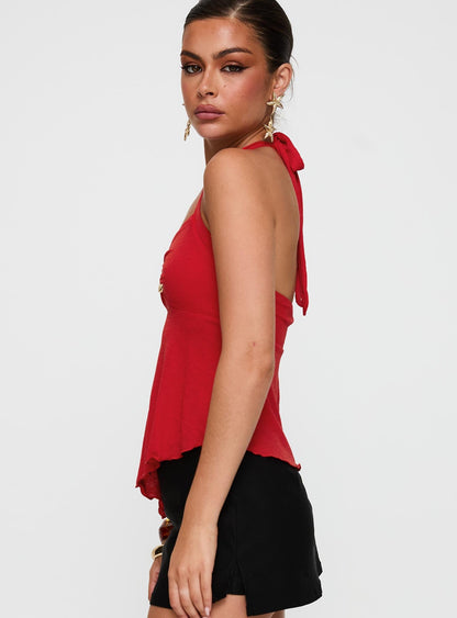 Attina Hardware Detail Top Red