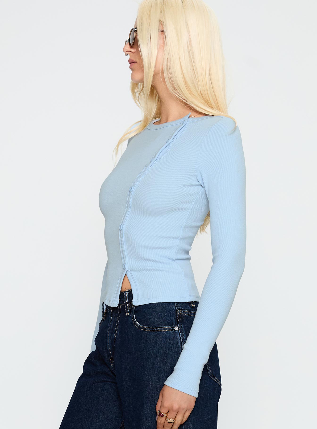 Passoni Long Sleeve Top Blue