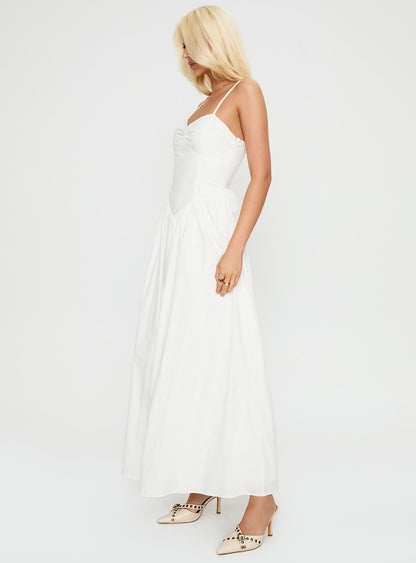 Ceremonious Maxi Dress White