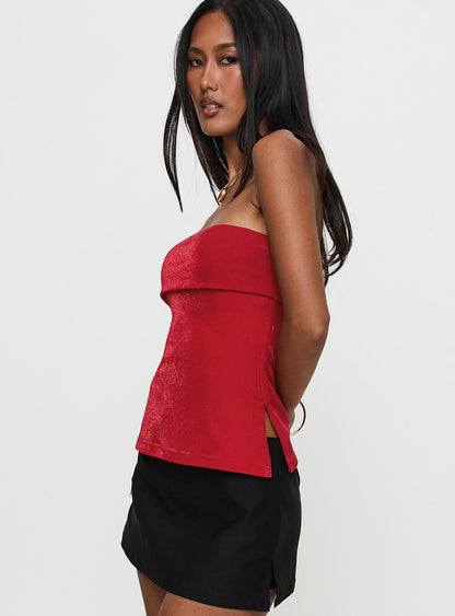 Strutter Strapless Top Glitter