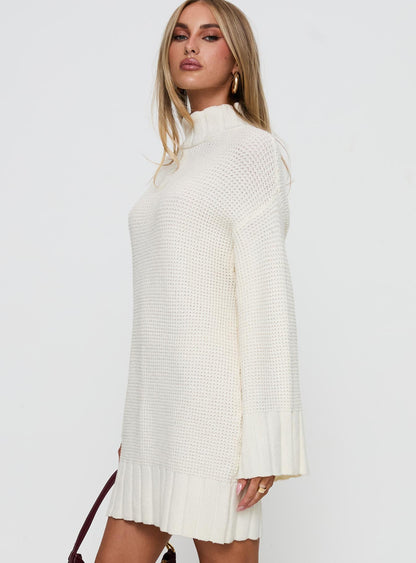 Tarin Knit Mini Dress Cream