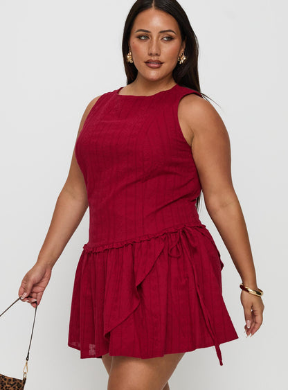 Cosie Mini Dress Red Curve