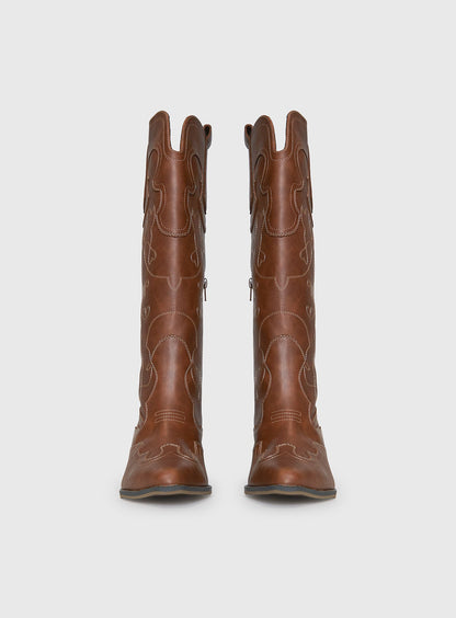 Therapy Malvin Cowboy Boots Tan