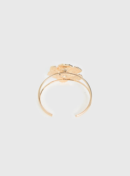 Set Adrift Flower Cuff Gold
