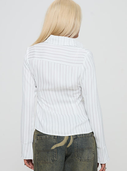 Aldgate Long Sleeve Top White