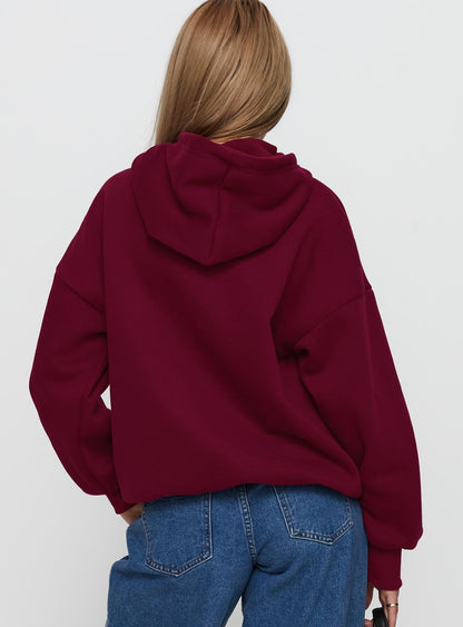 Princess Polly x Butterfly Foundation Charity Merch Hoody Wine