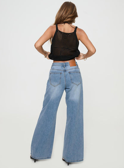 Colemane Mid Rise Denim Jeans Angel Blue Petite