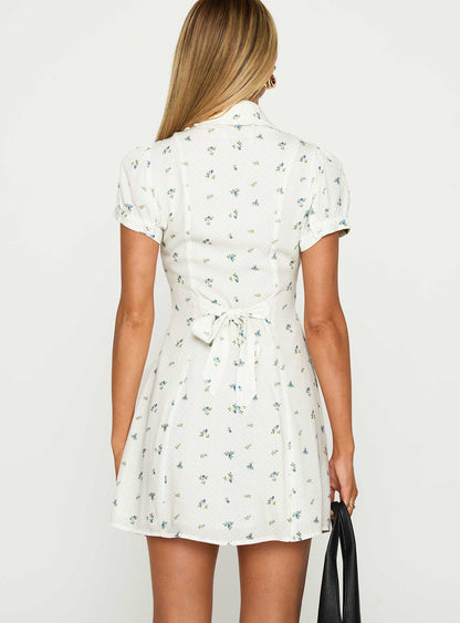 Fabiola Collared Mini Dress Floral