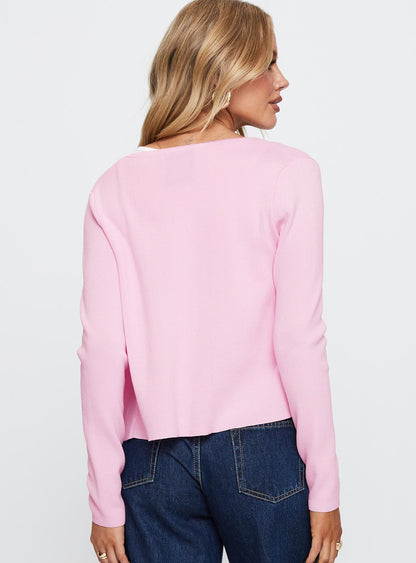 Old Burlington Knit Cardigan Pink