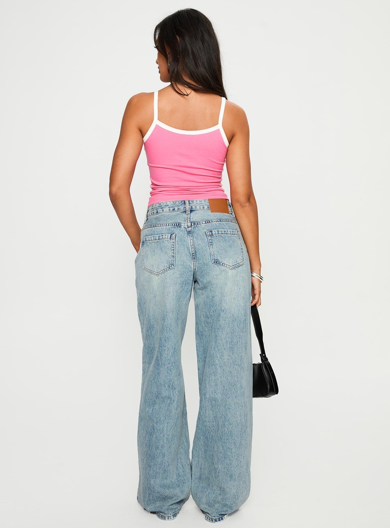 Edge Of Town Mid Rise Straight Leg Jeans Vintage Blue