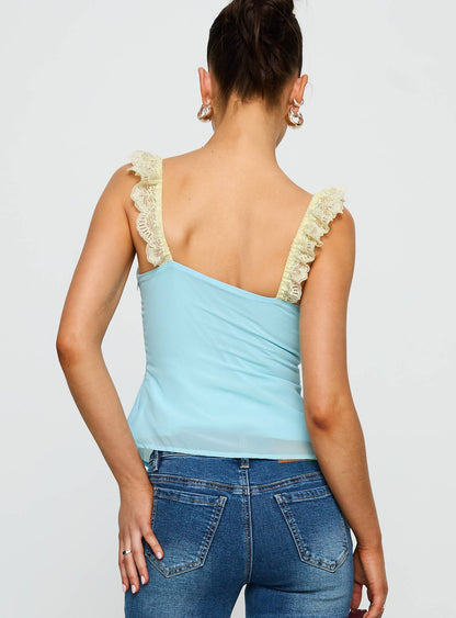 Delvonte Top Blue / Yellow