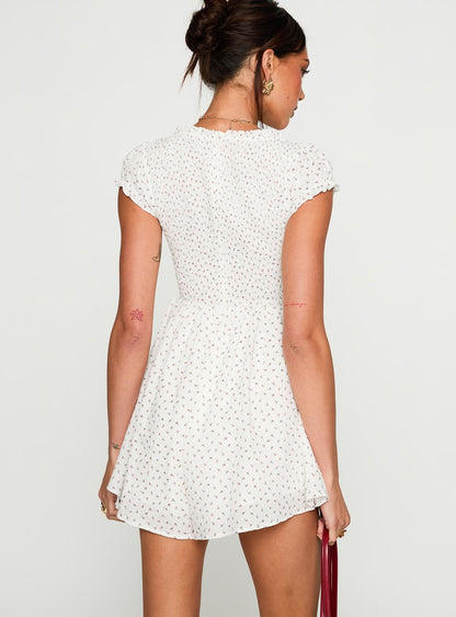 Sweet Talk Playsuit White Floral