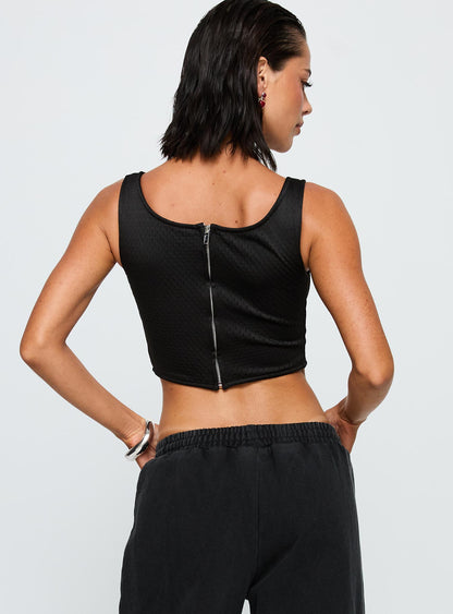 SDSU Jersey Corset Top Black