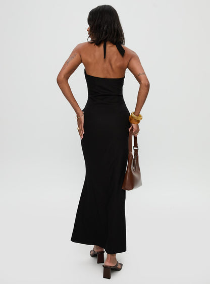 Rapture Halter Maxi Dress Black