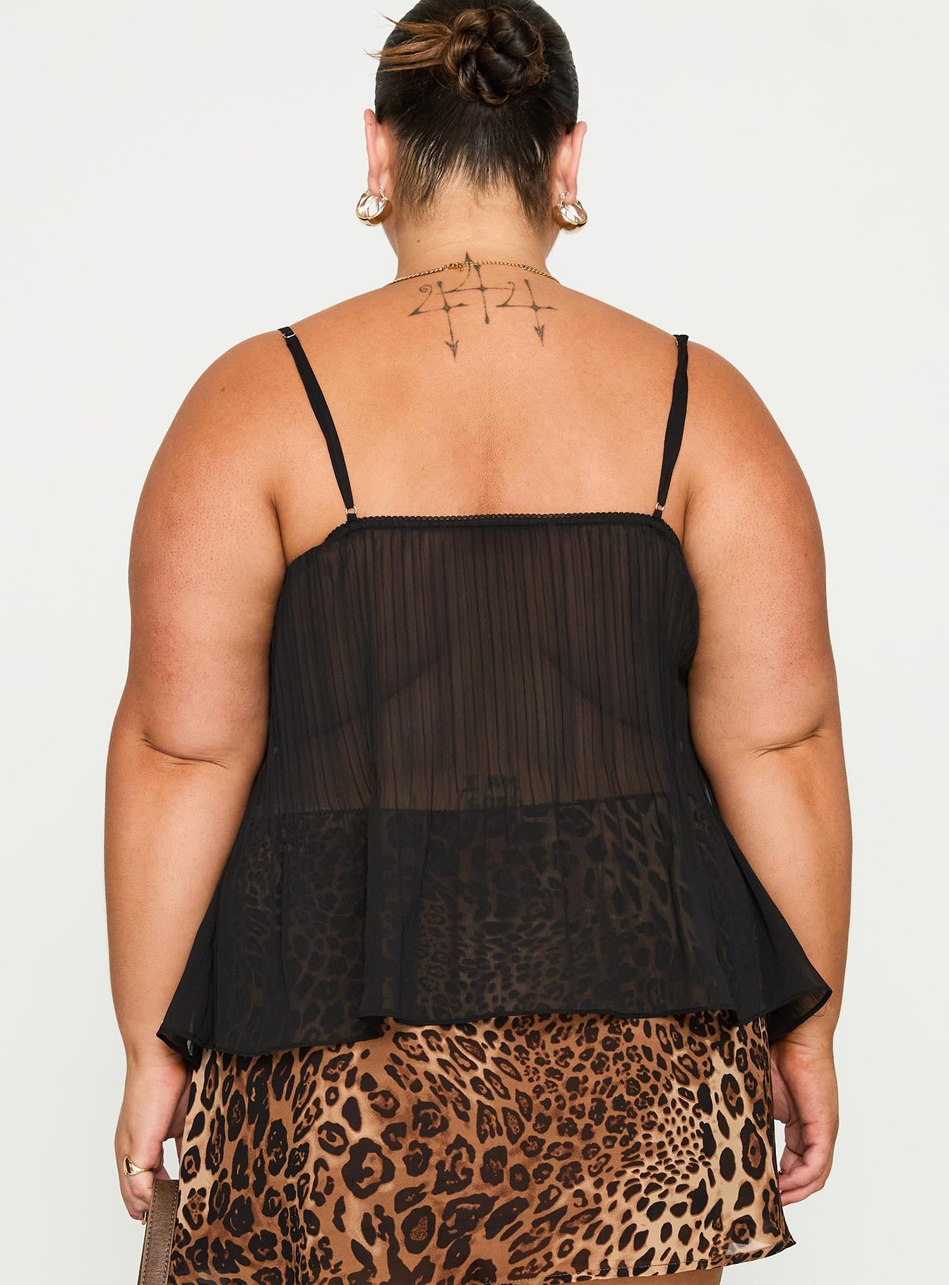 Zami Pleat Top Black Curve
