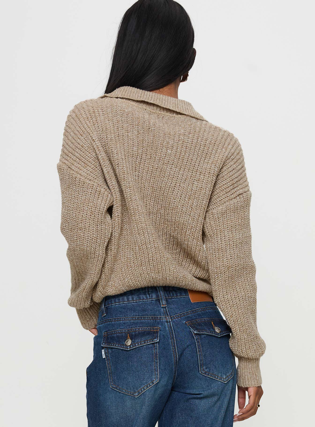 Darcel Button Up Knit Cardigan Mocha