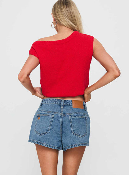 Dreamful Low Rise Mini Denim Short Light Wash
