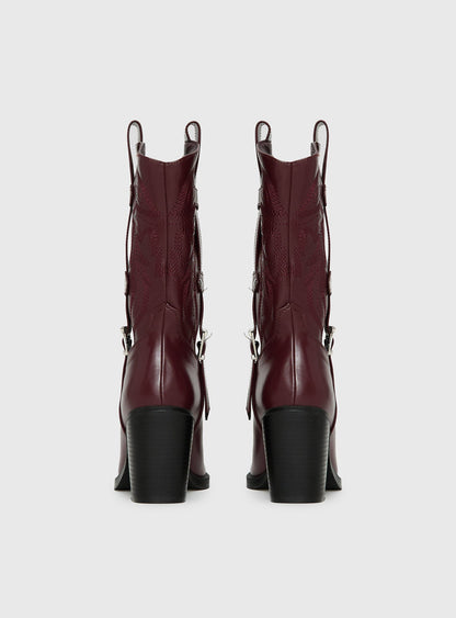 Cypress Western Boots Burgundy