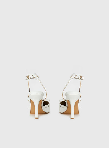 Nilah Pointed Toe Heels White