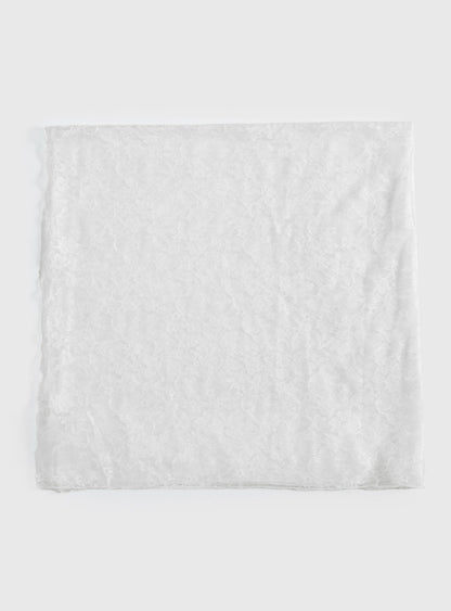 Nellie Hair Scarf White Lace