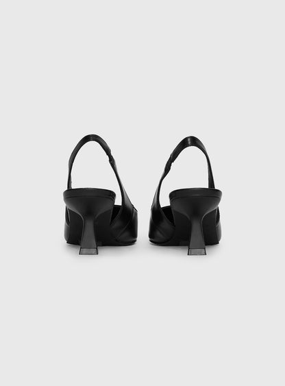 Denalia Pointed Toe Heels Black Matte