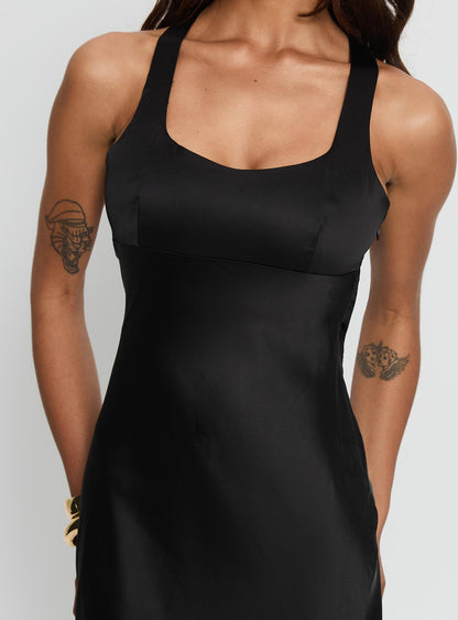 Alter Egos Drape Maxi Dress Black