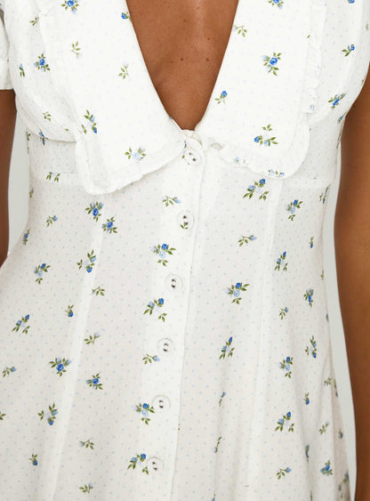 Fabiola Collared Mini Dress Floral