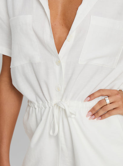 Palm Cove Playsuit White
