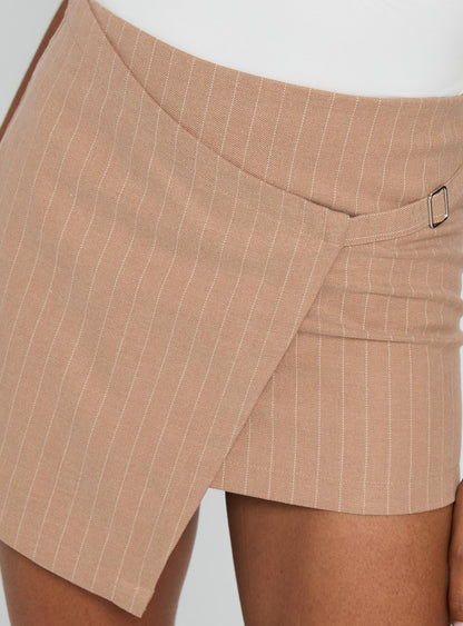 Strangers Mini Skirt Beige