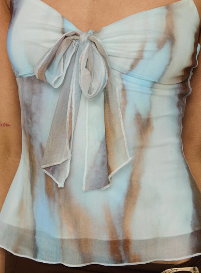 Bloomsbury Top Blue / Brown