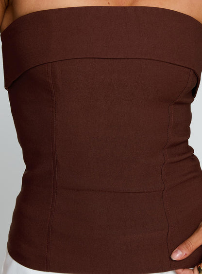Good Looking Strapless Top Currant