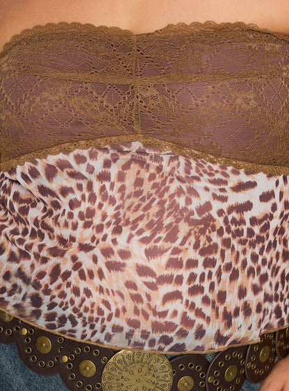 Art Deco Top Brown Curve