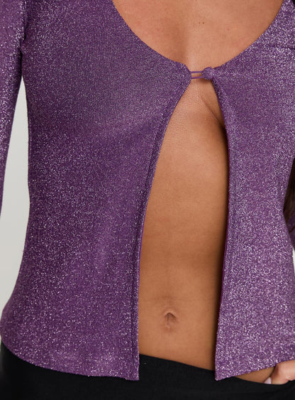 Stars Aligned Long Sleeve Top Purple