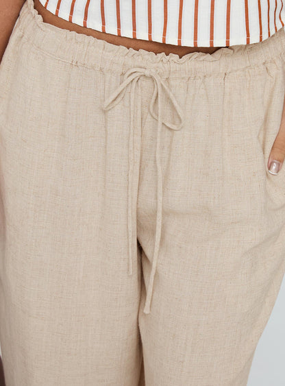 Seascape Oversize Tie Pants Natural