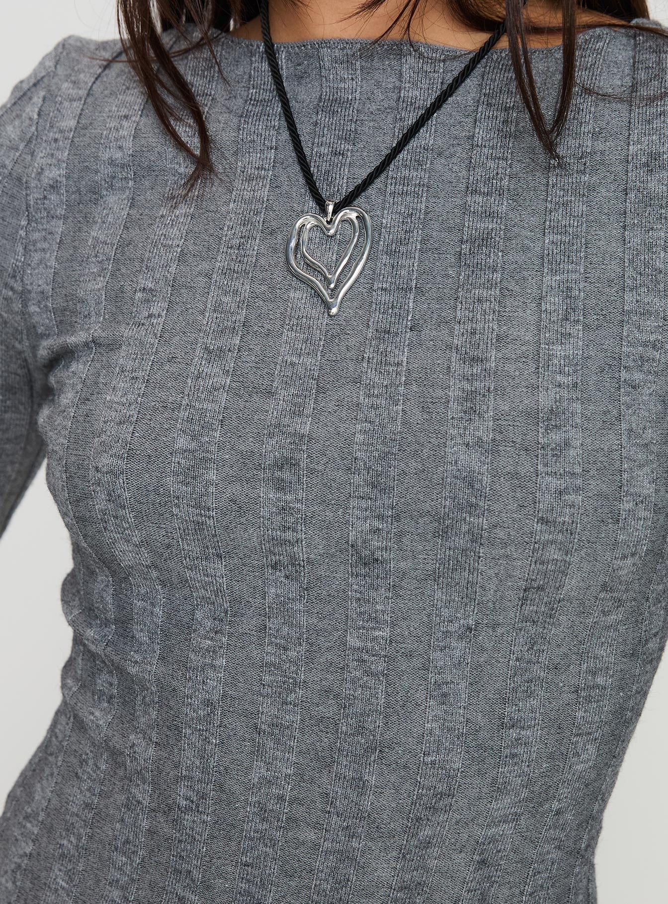 Rich Girl Mini Dress Grey Marle