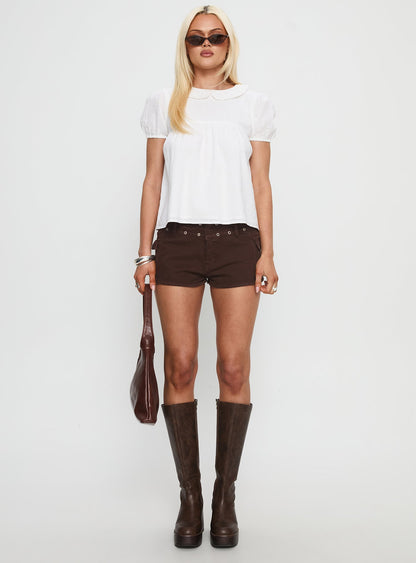 Vaylen Collared Blouse Top White