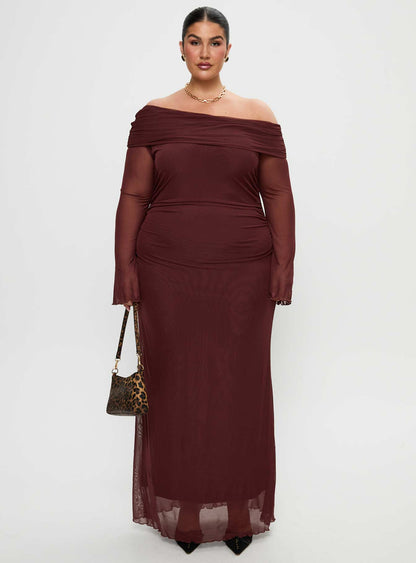 Consideration Maxi Dress Chocolate Curve