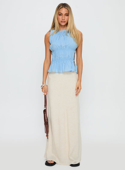 Read My Soul Bead Detail Top Blue
