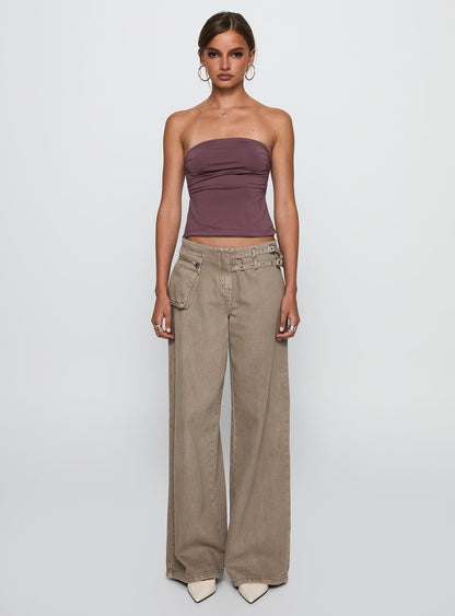 Round The World Strapless Purple