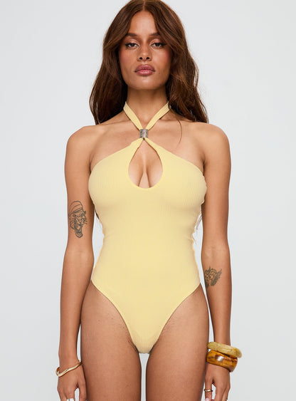 Dulce Vita Hardware Detail Bodysuit Lemon