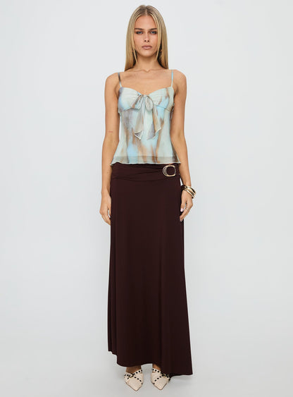 Bloomsbury Top Blue / Brown