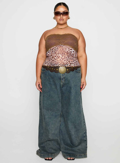 Art Deco Top Brown Curve