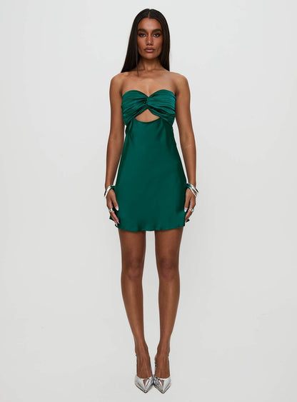 Faviola Mini Dress Emerald