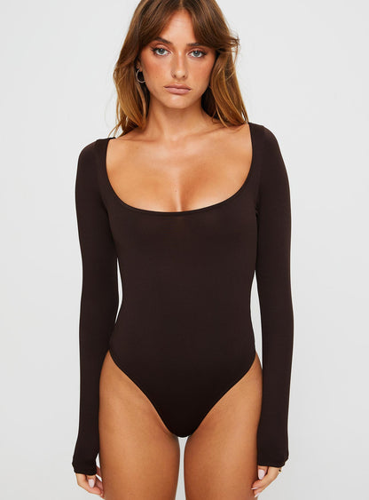 Ellery Bodysuit Brown Tall