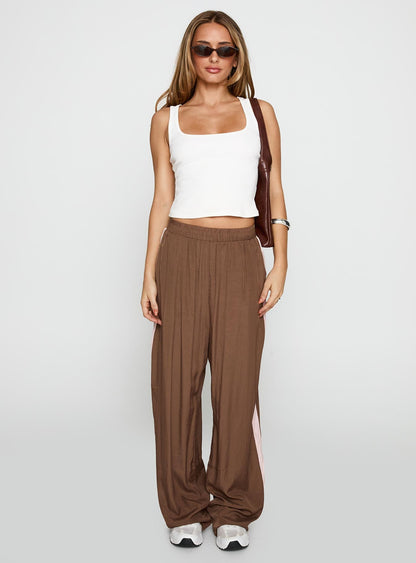 No Doubts Track Pant Brown