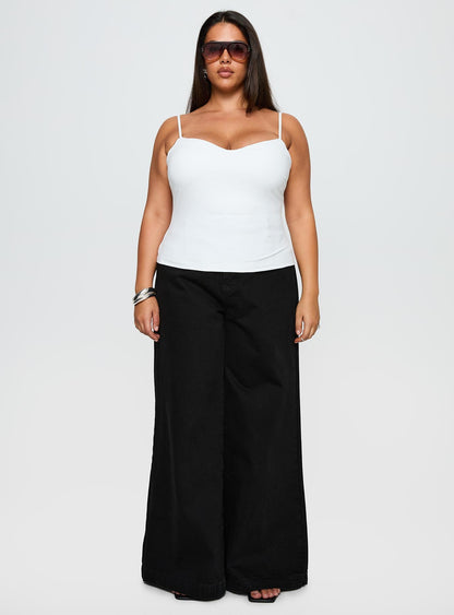 Goldie High Wide Jean True Black Curve