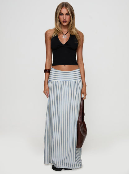 Find Your Love Flowy Maxi Skirt White