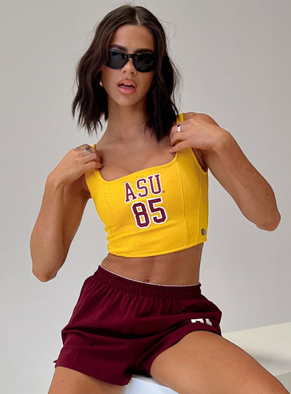 ASU Jersey Corset Top Gold