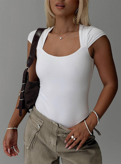 Want You Forever Bodysuit White